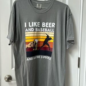 Men’s XL Baseball/Beer T Shirt